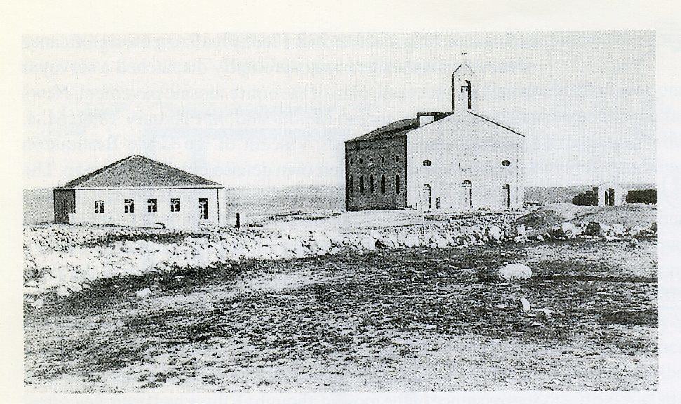 Madaba's Church of St. George, home of the Madaba Map, as photographed in 1902 (from Madaba Cultural Heritage, 1996).