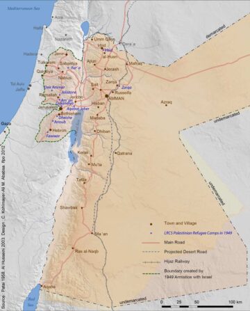 Map by Kohlmayer-Ali and Ababsa, in M. Ababsa (Ifpo, 2013), Atlas of Jordan, Fig. V.14