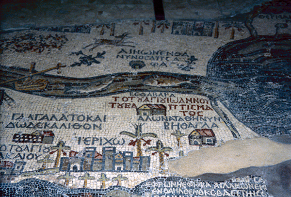 Detail of the Madaba mosaic map